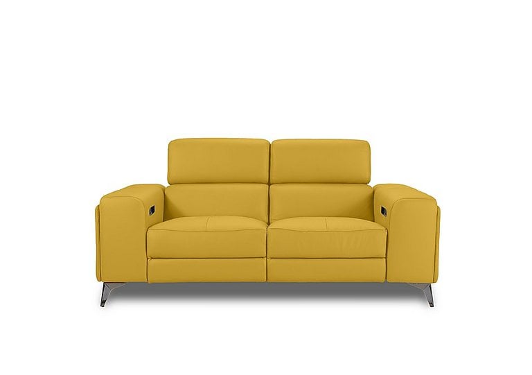 Action Leather 2 Seater Power Recliner Sofa - Giallo