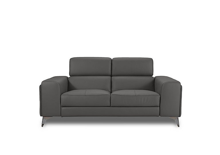 Action Leather 2 Seater Sofa - Grey