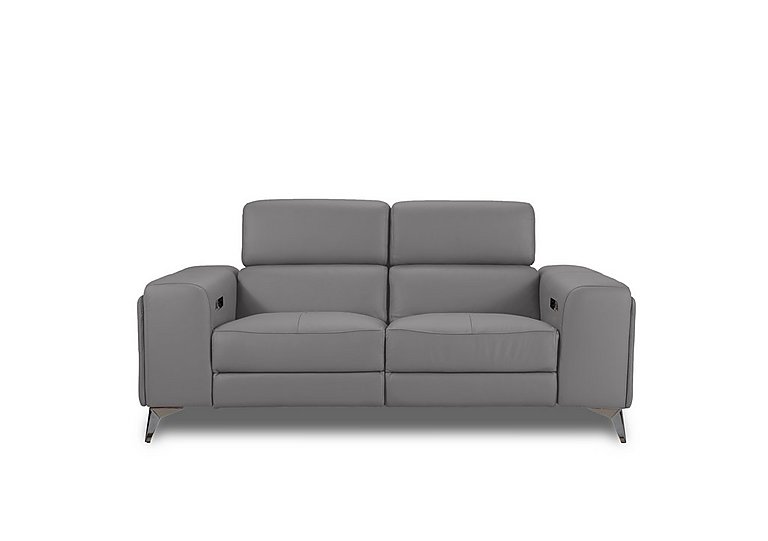 Action Leather 2 Seater Power Recliner Sofa - Natural Ash