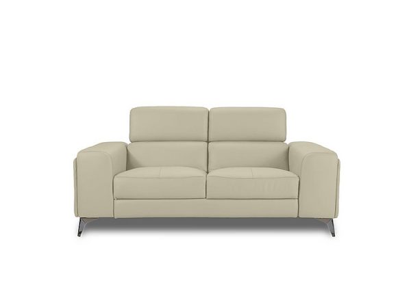 Action Leather 2 Seater Sofa  Natural Sand | Bed Sava