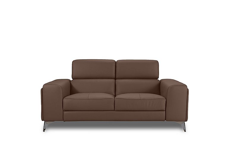 Action Leather 2 Seater Sofa - Roast
