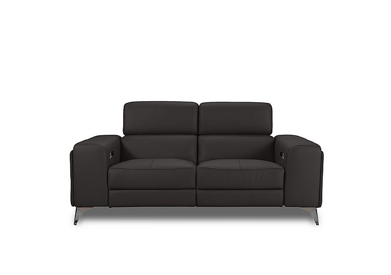 Action Leather 2 Seater Power Recliner Sofa - Starry Grey