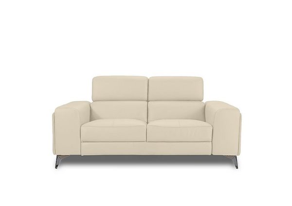 Action Leather 2 Seater Sofa  Stone | Bed Sava