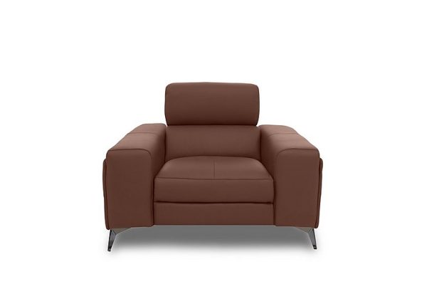 Action Leather Armchair with Manual Storage Arm  Natural Redmaple | Bed Sava