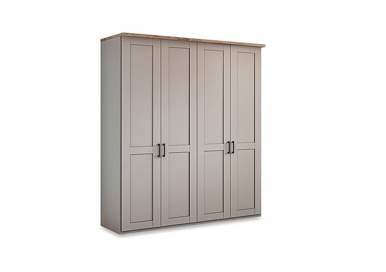 Wiemann - Adeline 4 Door Hinged Wardrobe - Pebble Grey