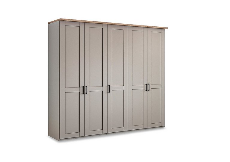 Wiemann - Adeline 5 Door Hinged Wardrobe - Pebble Grey