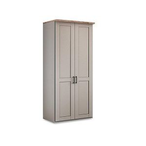 Wiemann  Adeline 2 Door Hinged Wardrobe  Pebble Grey | Bed Sava