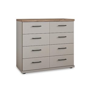 Wiemann  Adeline 4+4 Drawer Chest  Pebble Grey | Bed Sava