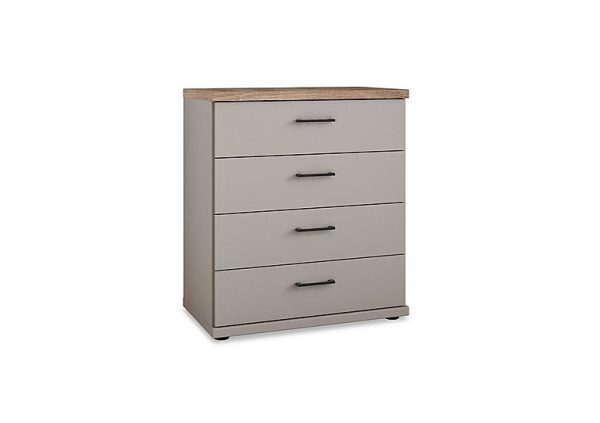 Wiemann  Adeline Wide 4 Drawer Chest  Pebble Grey | Bed Sava