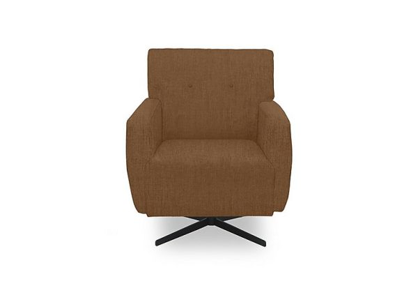 Abberton Accent Swivel Chair in Plain Fabric  Caramel Thaxted Chenille Plain | Bed Sava