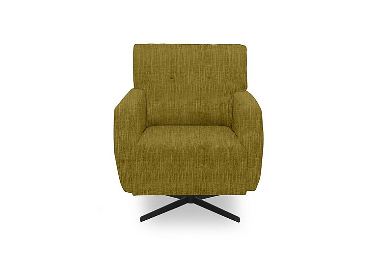 Abberton Accent Swivel Chair in Plain Fabric - Dill Bromley Chenille Plain