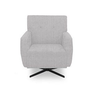 Abberton Accent Swivel Chair in Plain Fabric  Fossil Debden Plain | Bed Sava