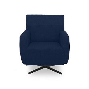 Abberton Accent Swivel Chair in Plain Fabric  Indigo Ashton Chenille Plain | Bed Sava