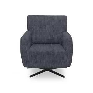 Abberton Accent Swivel Chair in Plain Fabric  Iron Bromley Chenille Plain | Bed Sava