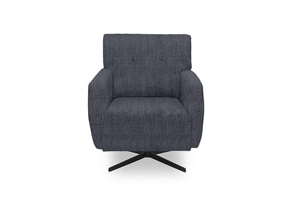 Abberton Accent Swivel Chair in Plain Fabric  Iron Bromley Chenille Plain | Bed Sava