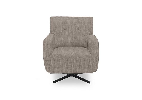 Abberton Accent Swivel Chair in Plain Fabric  Latte Bromley Chenille Plain | Bed Sava
