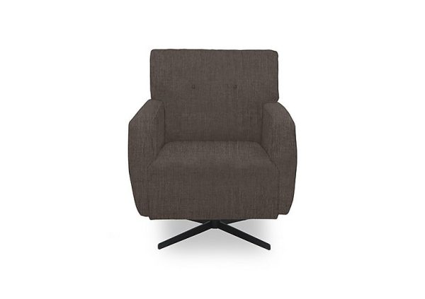 Abberton Accent Swivel Chair in Plain Fabric  Mink Thaxted Chenille Plain | Bed Sava
