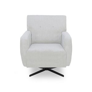 Abberton Accent Swivel Chair in Plain Fabric  Mist Debden Plain | Bed Sava