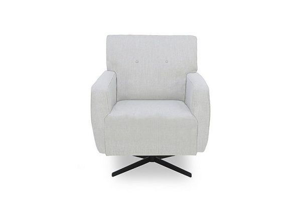 Abberton Accent Swivel Chair in Plain Fabric  Mist Debden Plain | Bed Sava