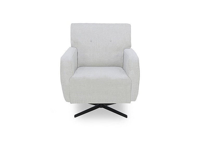 Abberton Accent Swivel Chair in Plain Fabric - Mist Debden Plain