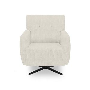 Abberton Accent Swivel Chair in Plain Fabric  Oatmeal Bromley Chenille Plain | Bed Sava