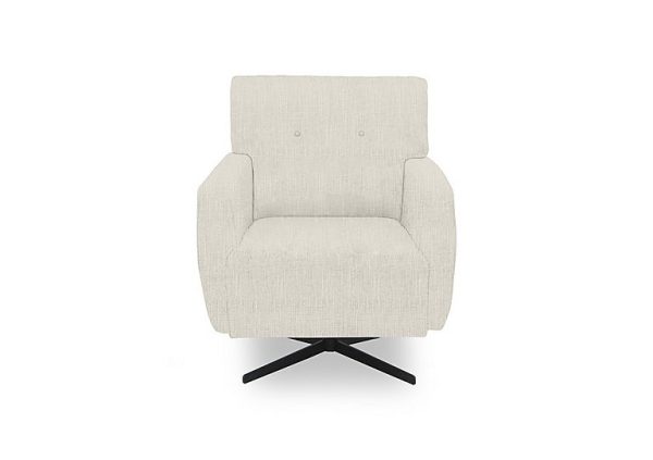 Abberton Accent Swivel Chair in Plain Fabric  Oatmeal Bromley Chenille Plain | Bed Sava