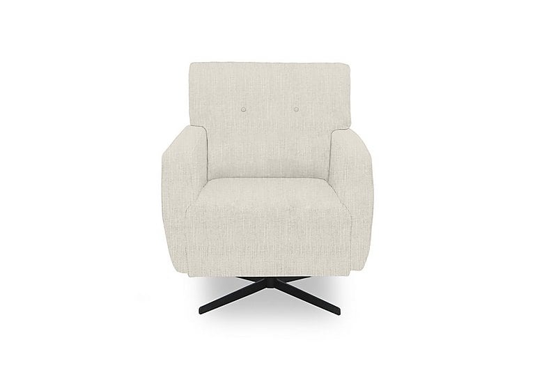 Abberton Accent Swivel Chair in Plain Fabric - Oatmeal Bromley Chenille Plain