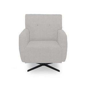 Abberton Accent Swivel Chair in Plain Fabric  Oyster Ashton Chenille Plain | Bed Sava