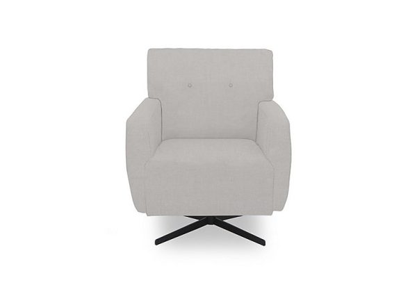 Abberton Accent Swivel Chair in Plain Fabric  Oyster Ashton Chenille Plain | Bed Sava