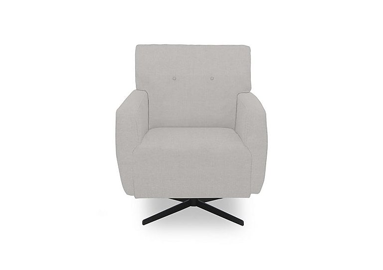 Abberton Accent Swivel Chair in Plain Fabric - Oyster Ashton Chenille Plain