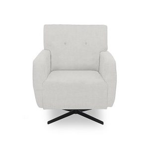 Abberton Accent Swivel Chair in Plain Fabric  Pearl Ashton Chenille Plain | Bed Sava
