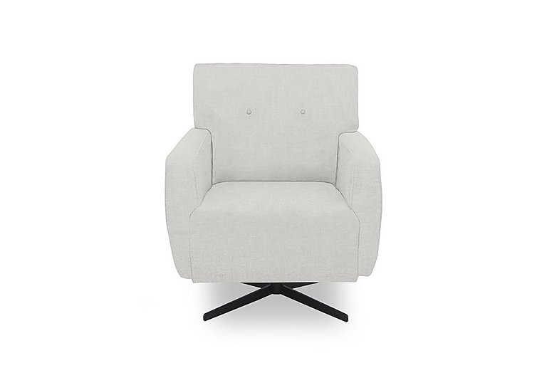 Abberton Accent Swivel Chair in Plain Fabric - Pearl Ashton Chenille Plain
