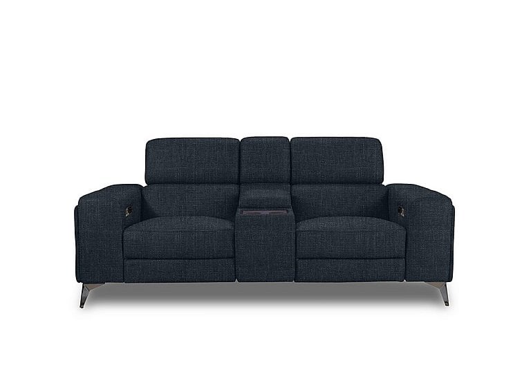 Action Fabric 2 Seater Power Recliner Media Sofa - Black Mica