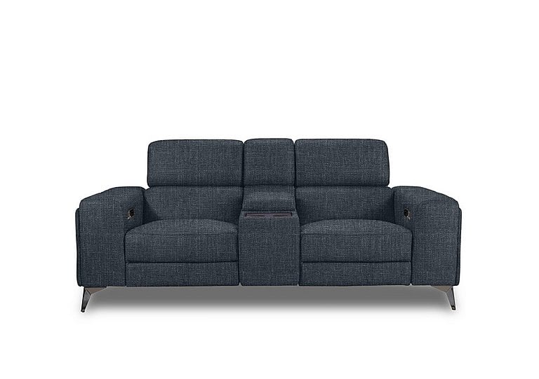 Action Fabric 2 Seater Power Recliner Media Sofa - Halifax Charcoal