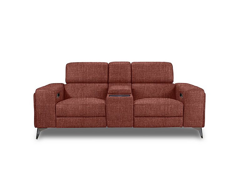 Action Fabric 2 Seater Power Recliner Media Sofa - Red Maple