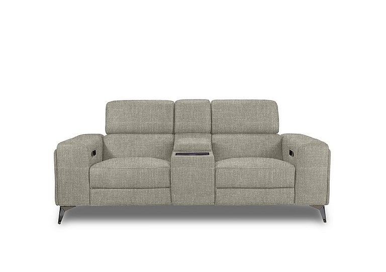 Action Fabric 2 Seater Power Recliner Media Sofa - Halifax Sand