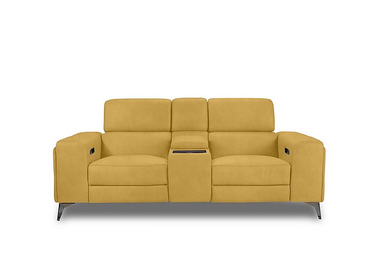 Action Fabric 2 Seater Power Recliner Media Sofa - Velvet Giallo