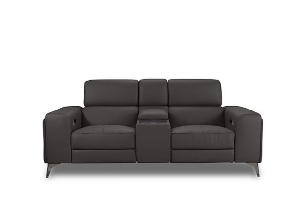 Action Leather 2 Seater Power Recliner Media Sofa with Power Storage Arms  Piompo | Bed Sava
