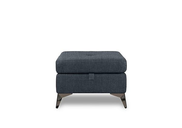 Action Fabric Storage Footstool  Halifax Charcoal | Bed Sava