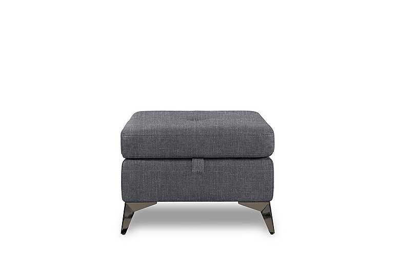 Action Fabric Storage Footstool - Halifax Gunmetal