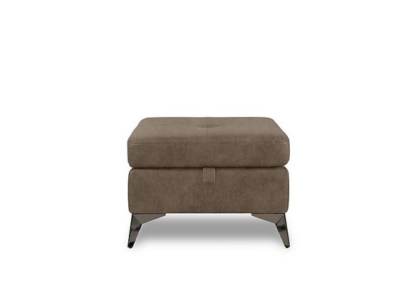 Action Fabric Storage Footstool  Classic Brown | Bed Sava