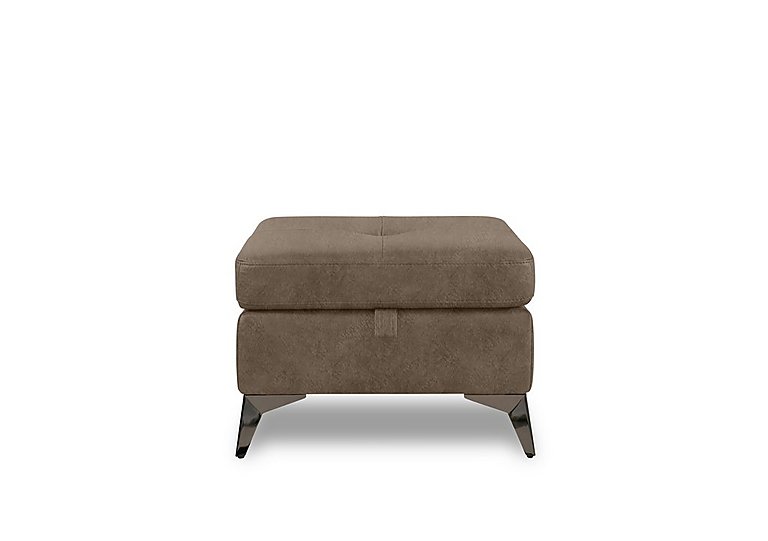 Action Fabric Storage Footstool - Classic Brown