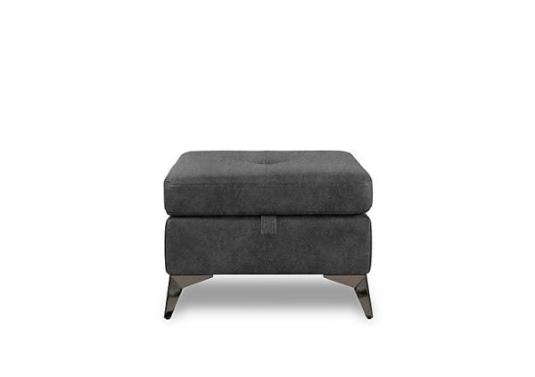 Action Fabric Storage Footstool  Marble Dark Grey | Bed Sava