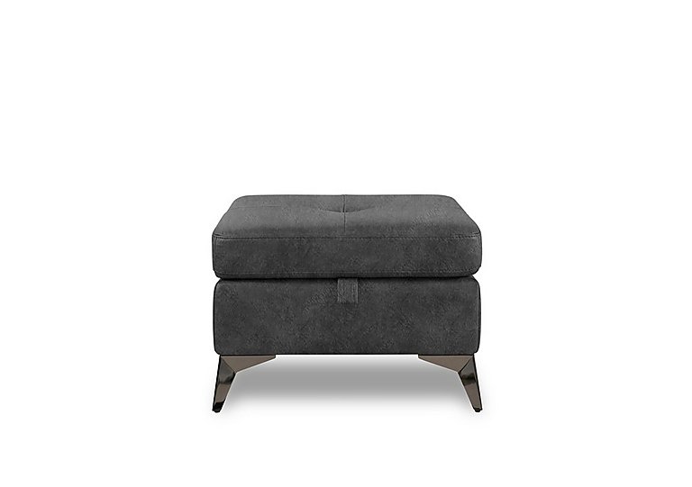 Action Fabric Storage Footstool - Marble Dark Grey