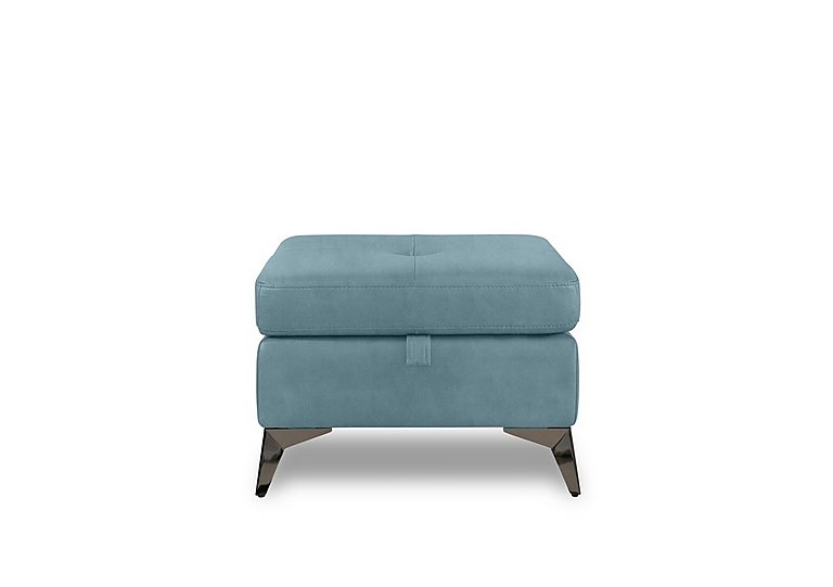 Action Fabric Storage Footstool - Velvet Blu