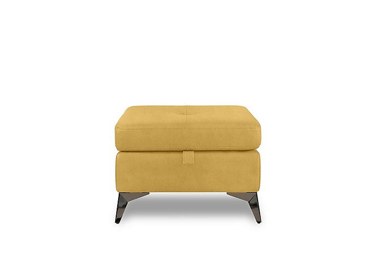 Action Fabric Storage Footstool - Velvet Giallo