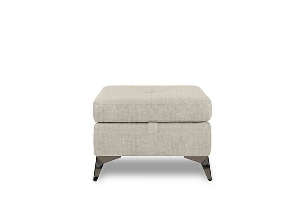 Action Fabric Storage Footstool  Weave Stone | Bed Sava