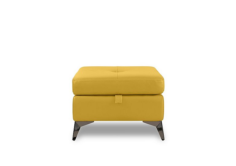 Action Leather Storage Footstool - Giallo