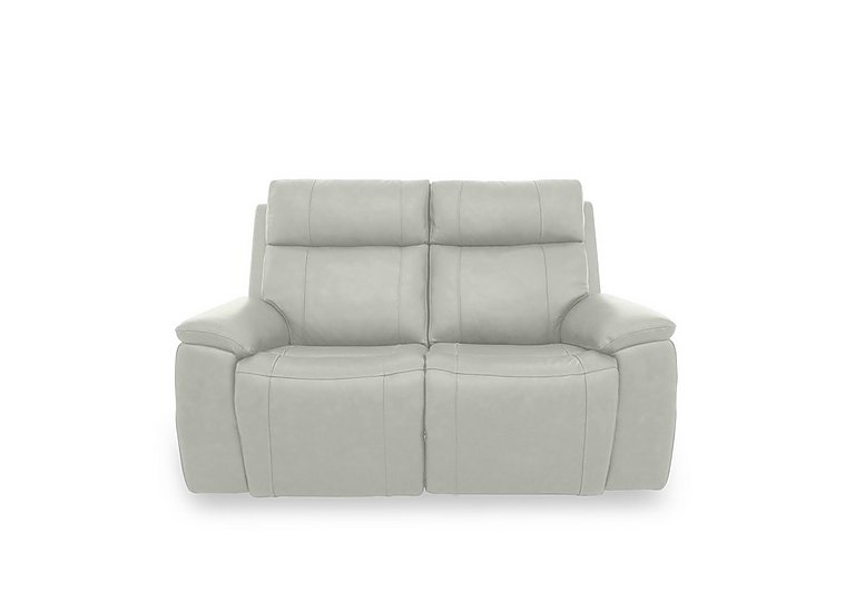 Aero Leather 2 Seater Sofa - Light Grey