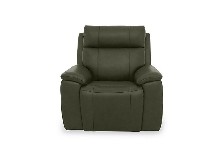 Aero Leather Power Recliner Chair with Power Headrest - Oslo Pine